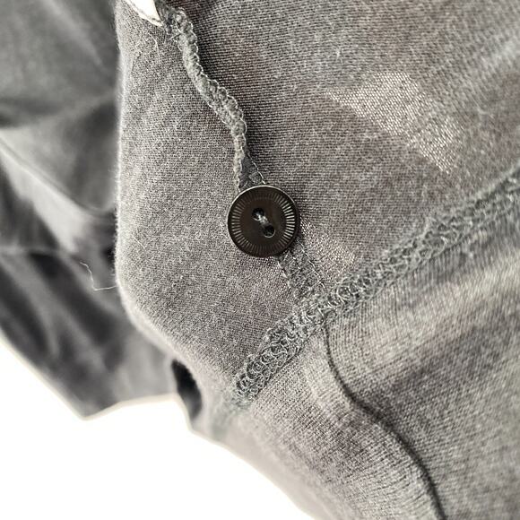 EILEEN FISHER Top S Silk Cotton Fine Jersey Button Up Cardigan Long Sleeve Gray - Picture 7 of 13